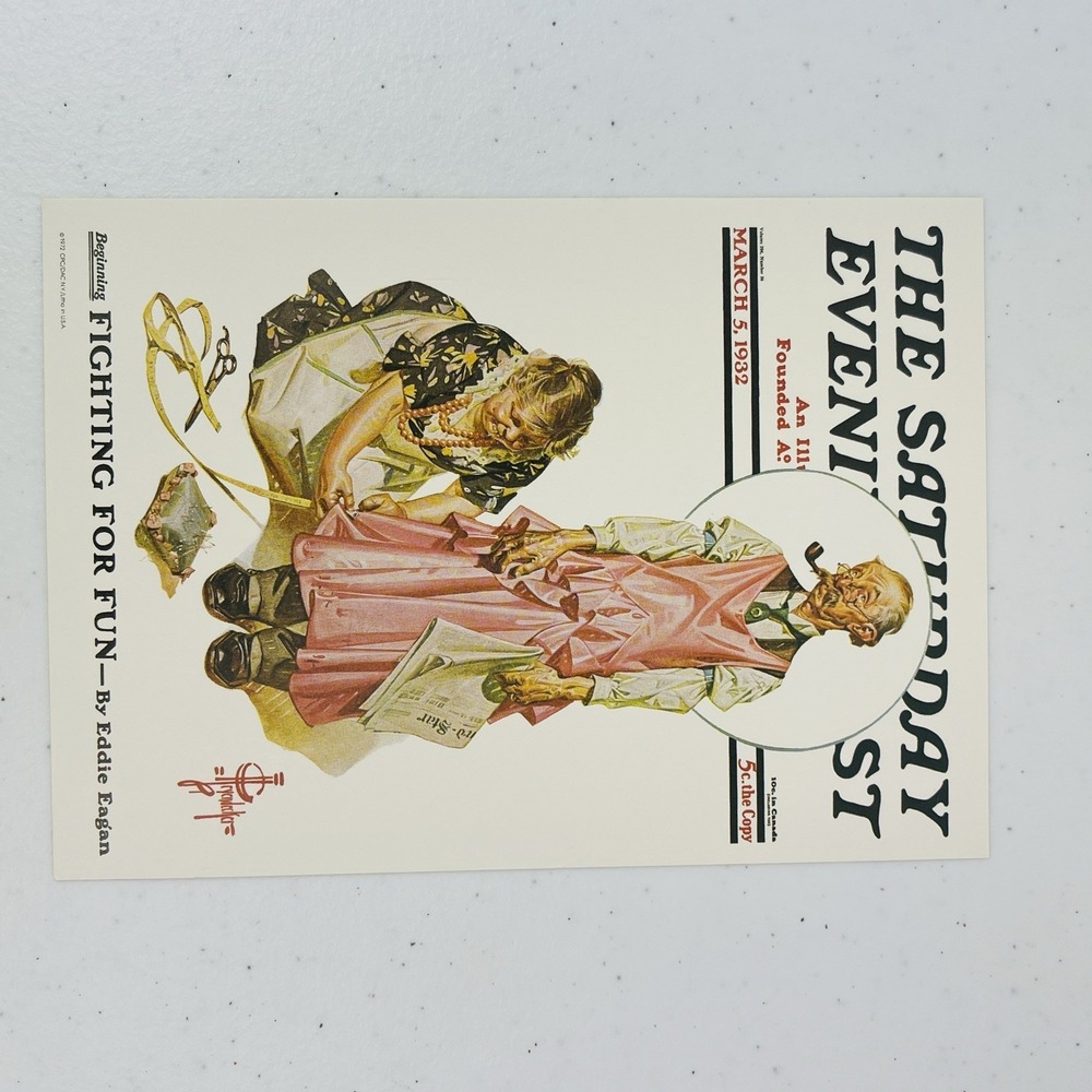Saturday Evening Post Reprint Lithograph 1932 1937 Set 2 Envelope 1972 - Picture 3 of 7